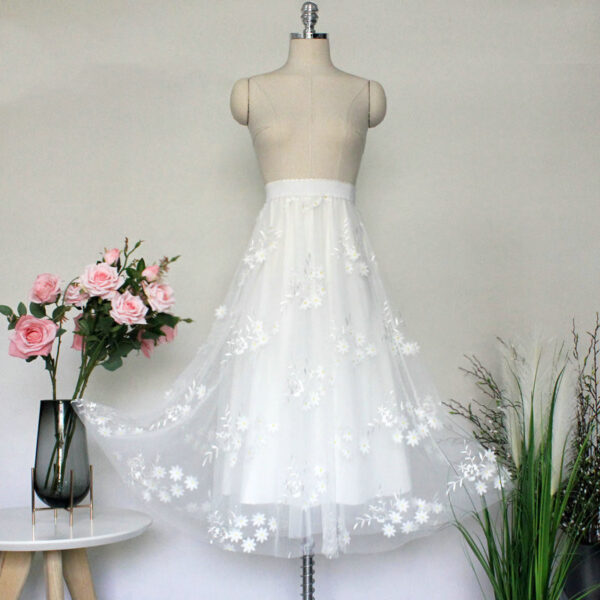 Fairy Three-dimensional Flower Embroidery Gauze Skirt