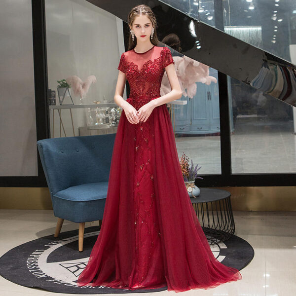 Women's Temperament Fashion A-line Hem Evening Dress